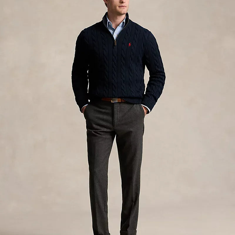 RL | Half-Zip Cable-Knit Cotton Sweaters